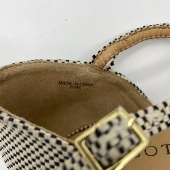 TALBOTS Wedge Two Tone Textured Floral Espadrille Heels Women's Sz 8.5 - Picture 6 of 10